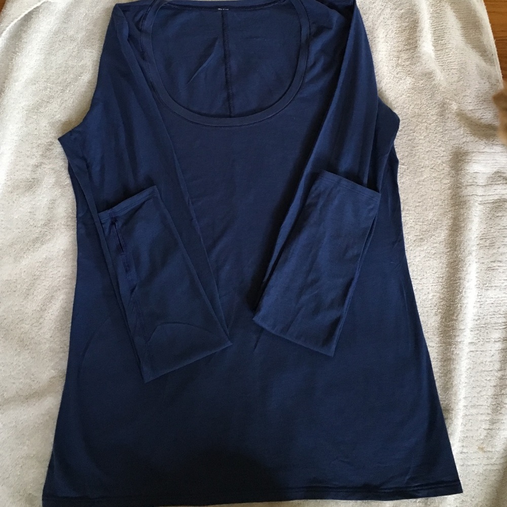 Navy lululemon long sleeve top